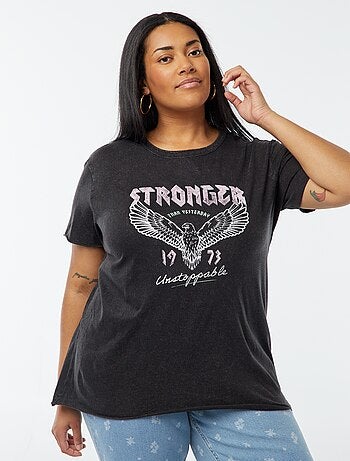 T-shirt 'Carmakoma' con leopardo stampato