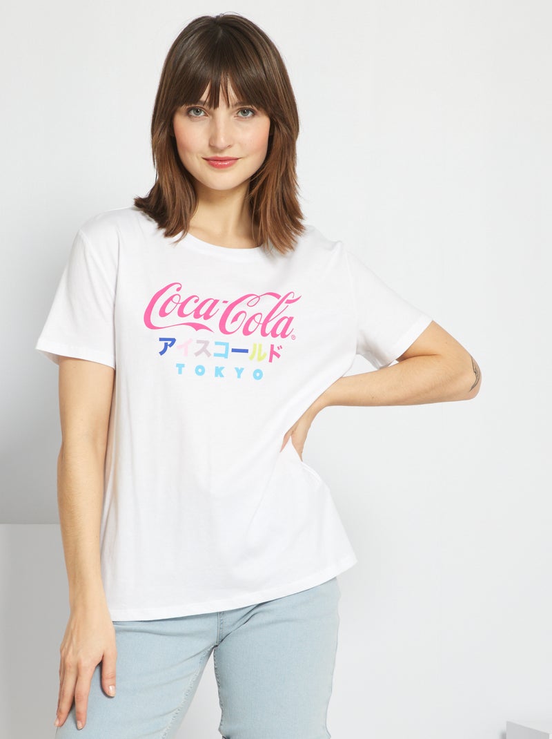 T-shirt 'Coca-Cola' con stampa BIANCO - Kiabi