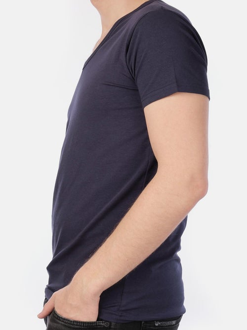 T-shirt col collo a V unito - Kiabi