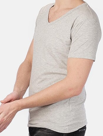 T-shirt col collo a V unito