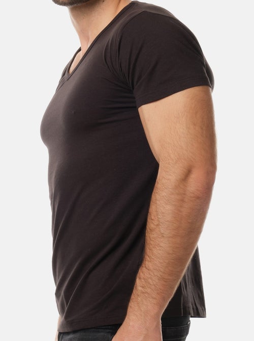 T-shirt col collo a V unito - Kiabi