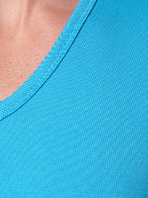 T-shirt col collo a V unito - Kiabi