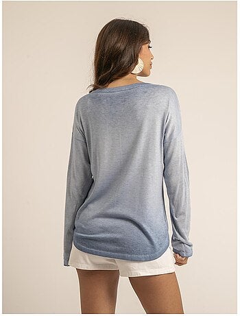 T shirt col V bimatiere FILINIE