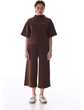 T-shirt collo alto in modal penti
