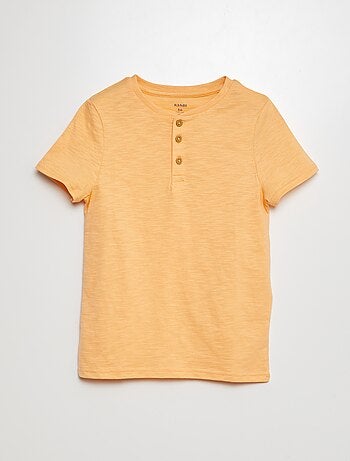 T-shirt collo serafino a maniche corte