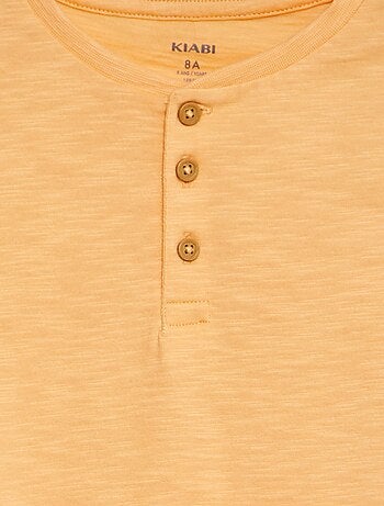 T-shirt collo serafino a maniche corte