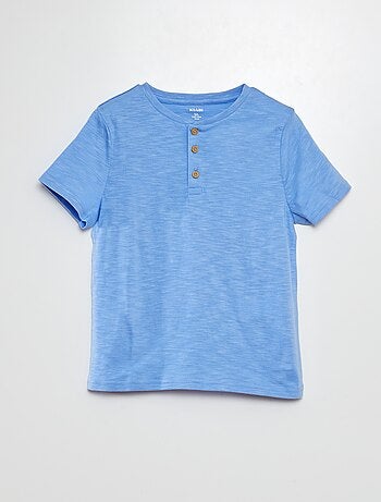 T-shirt collo serafino a maniche corte