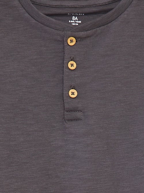 T-shirt collo serafino a maniche corte - Kiabi