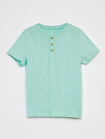 T-shirt collo serafino a maniche corte