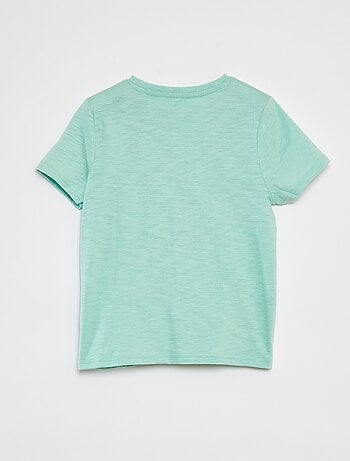 T-shirt collo serafino a maniche corte