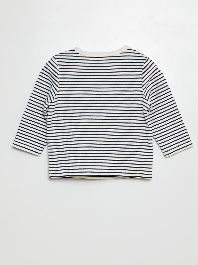 T-shirt  collo serafino BIANCO - Kiabi