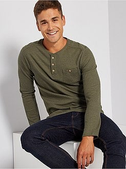 T-shirt collo serafino eco-sostenibile - Kiabi