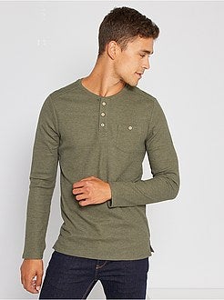 T-shirt collo serafino eco-sostenibile - Kiabi