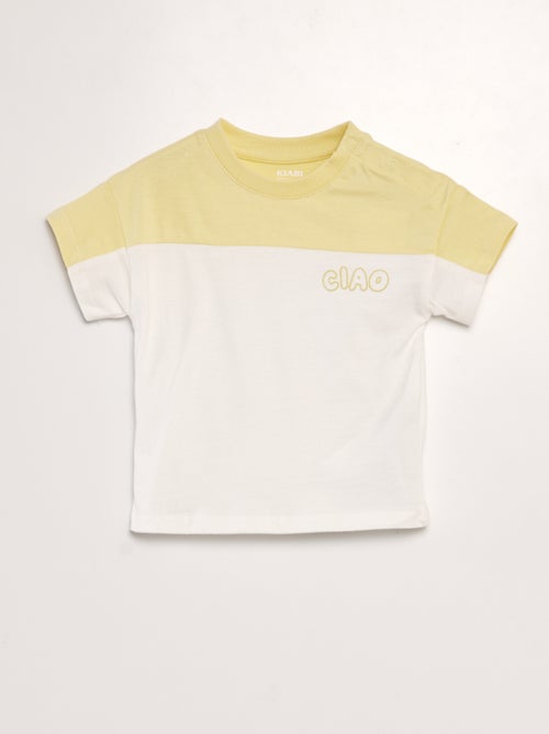 T-shirt color block con scollo tondo - Kiabi