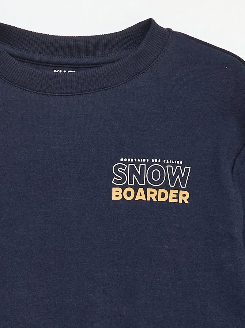 T-shirt comfort stampato Blu - Kiabi