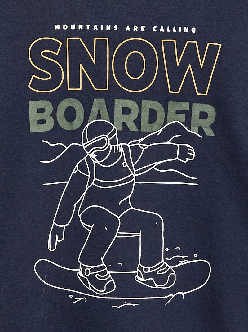 T-shirt comfort stampato Blu - Kiabi