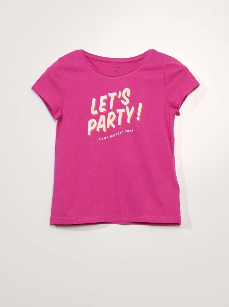 T-shirt 'Compleanno' ROSA - Kiabi