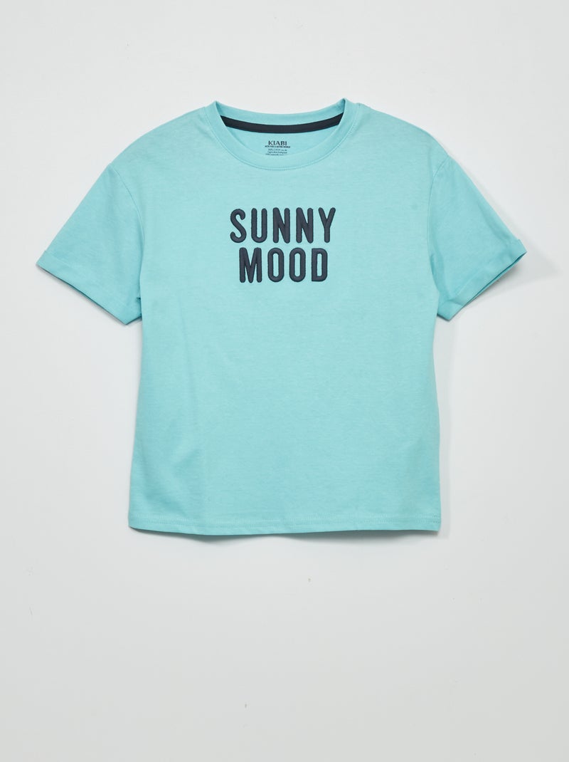 T-shirt con animazione in rilievo BLU - Kiabi