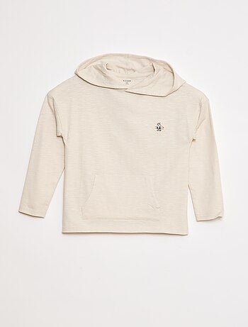 T-shirt con cappuccio a maniche lunghe