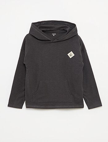 T-shirt con cappuccio a maniche lunghe