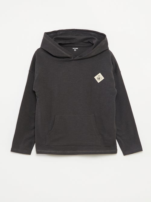 T-shirt con cappuccio a maniche lunghe - Kiabi
