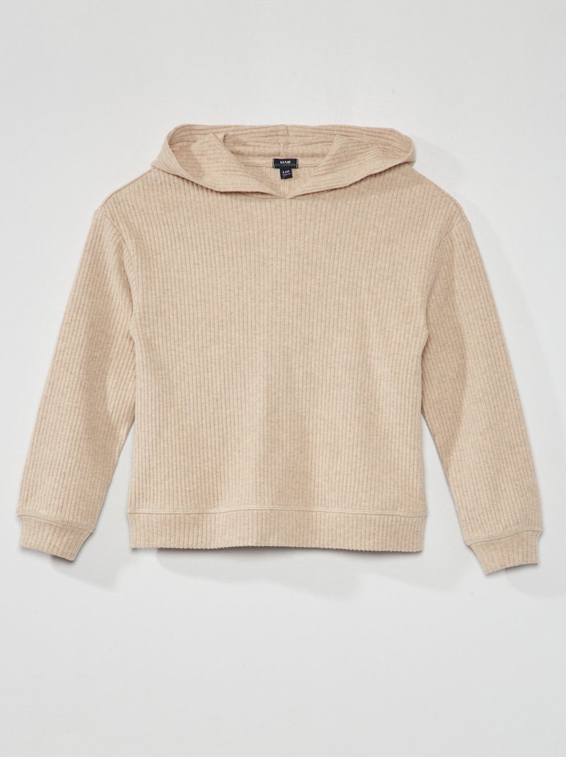 T-shirt con cappuccio BEIGE - Kiabi