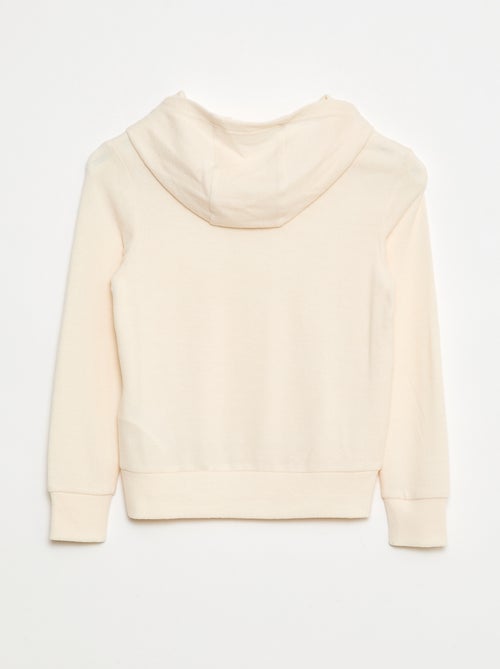 T-shirt con cappuccio e tasca a volant tinta unita - Kiabi