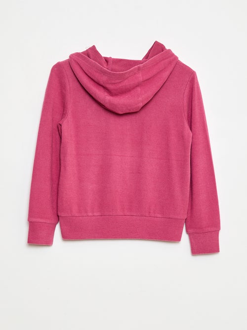 T-shirt con cappuccio e tasca a volant tinta unita - Kiabi