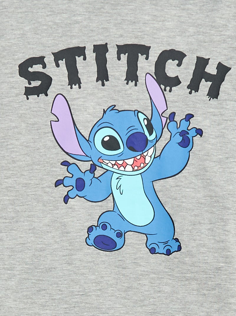 T-shirt con cappuccio 'Stitch' Grigio - Kiabi