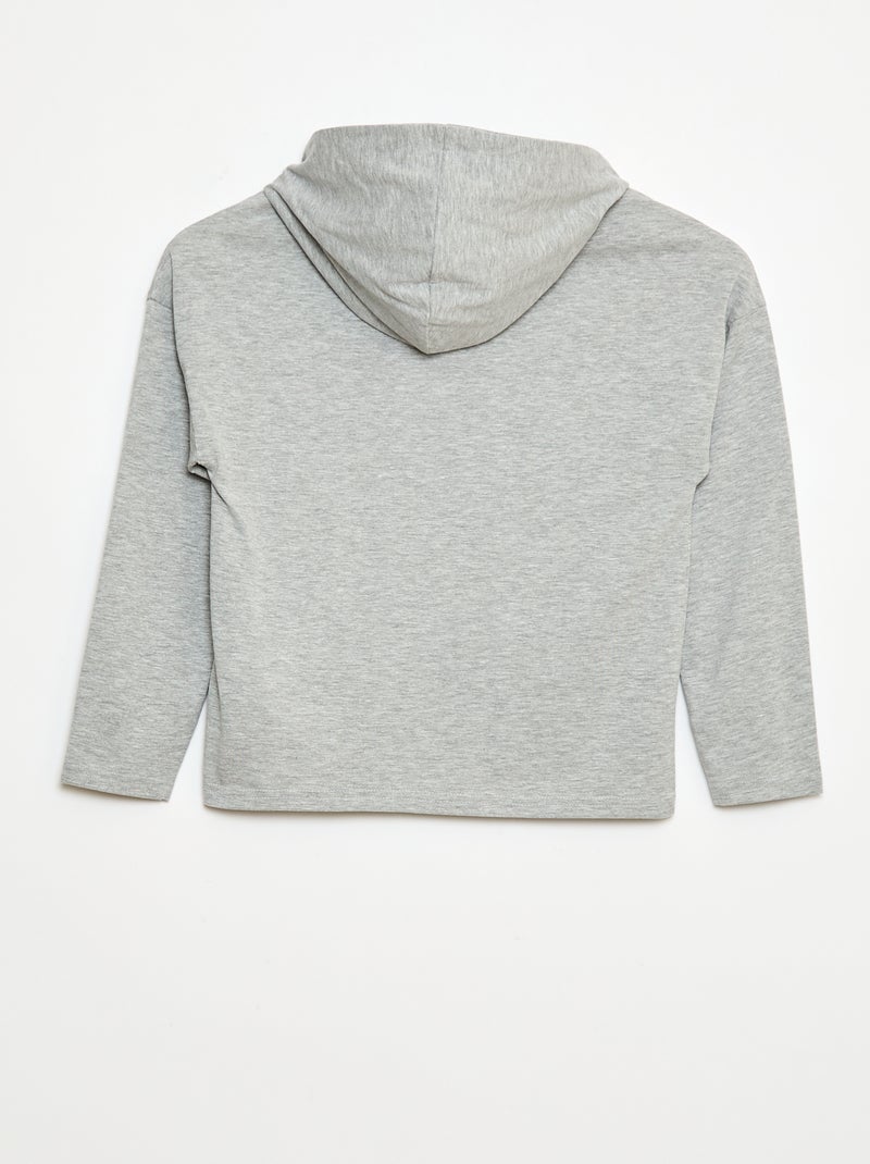 T-shirt con cappuccio 'Stitch' Grigio - Kiabi