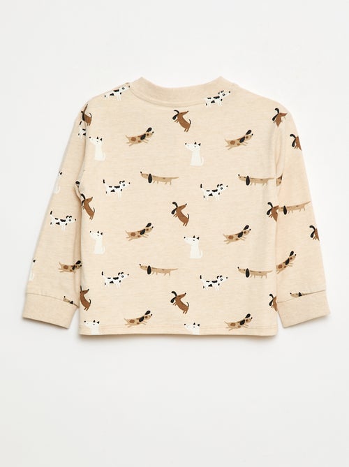 T-shirt con colletto abbottonato e stampa - Kiabi