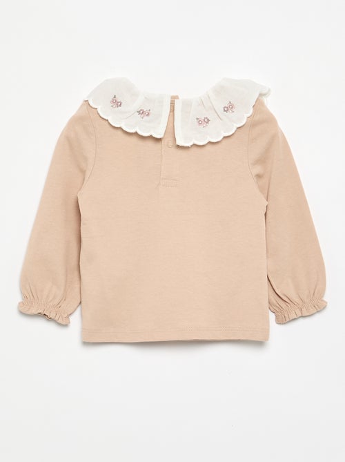 T-shirt con colletto Claudine - Kiabi