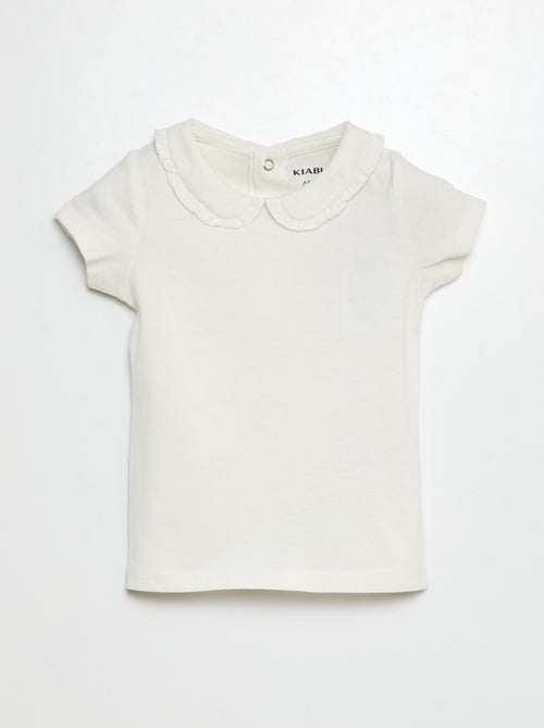 T-shirt con colletto claudine - Kiabi
