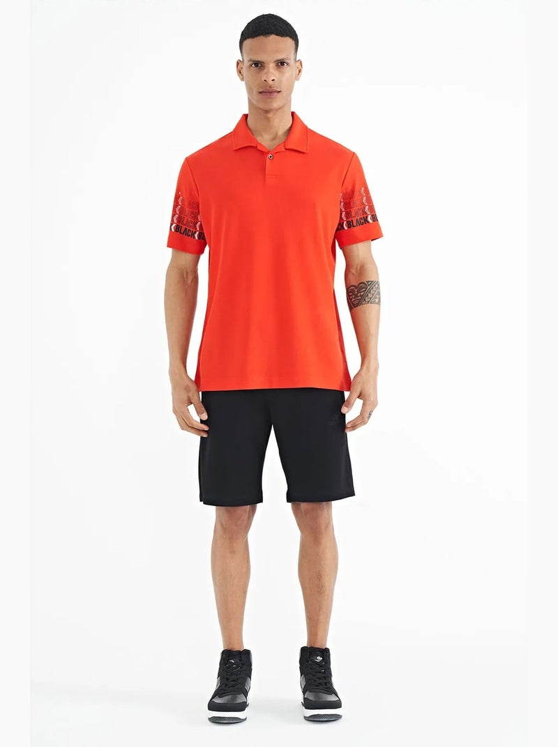 T-shirt con colletto polo stampata tommy Arancione - Kiabi