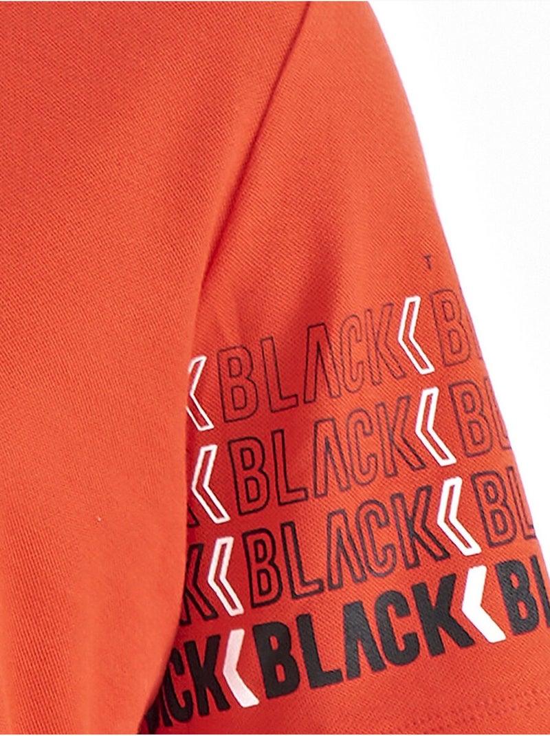 T-shirt con colletto polo stampata tommy Arancione - Kiabi