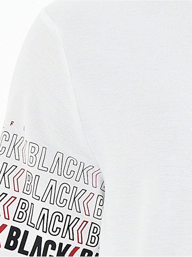 T-shirt con colletto polo stampata tommy Bianco - Kiabi