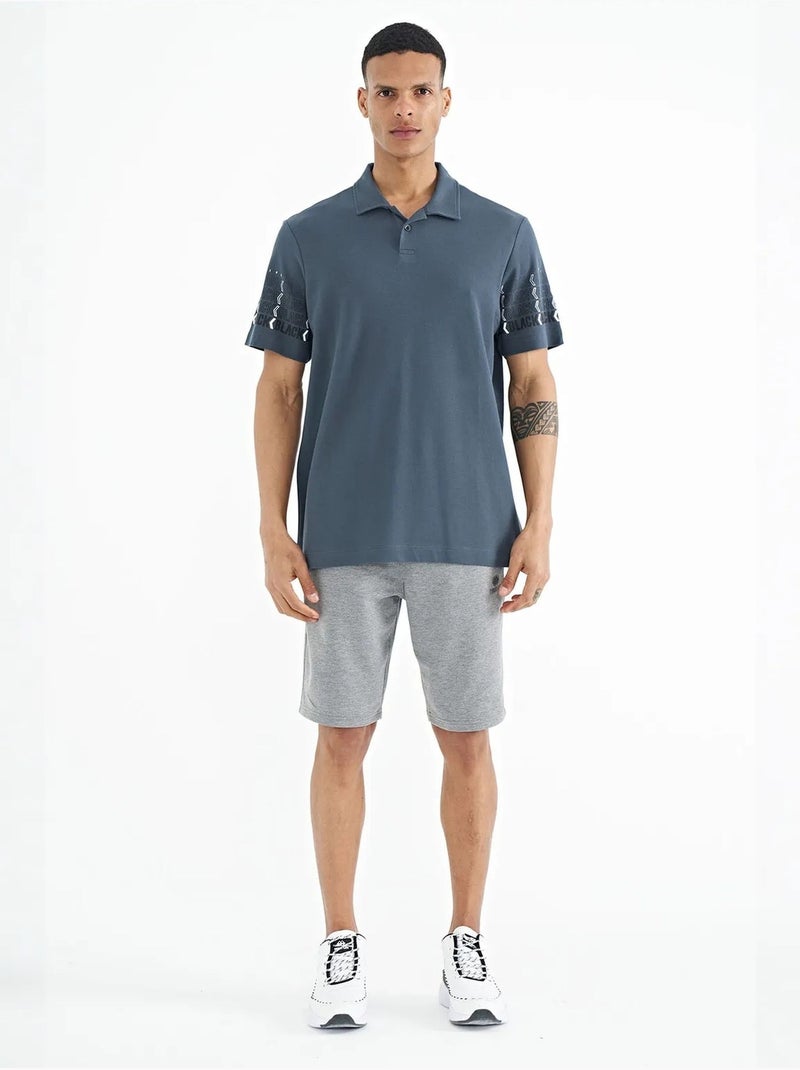 T-shirt con colletto polo stampata tommy Grigio - Kiabi