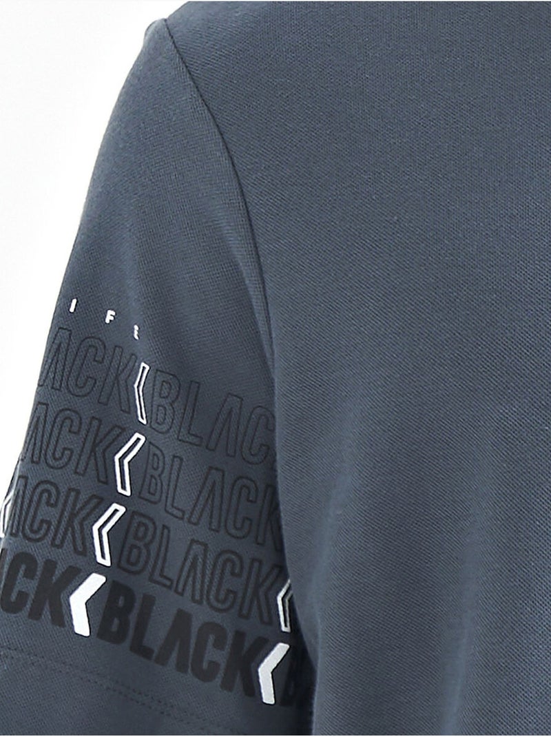 T-shirt con colletto polo stampata tommy Grigio - Kiabi