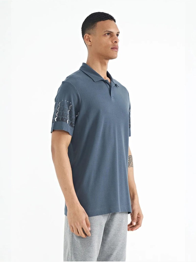 T-shirt con colletto polo stampata tommy Grigio - Kiabi