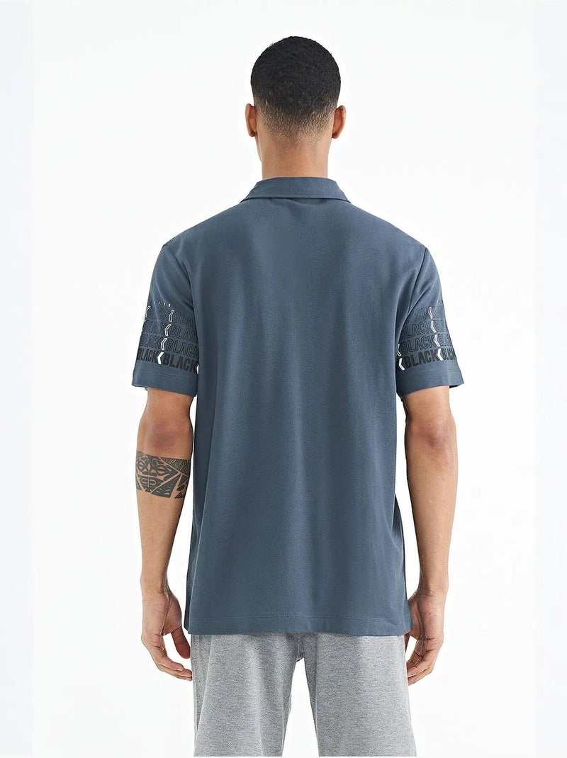 T-shirt con colletto polo stampata tommy Grigio - Kiabi