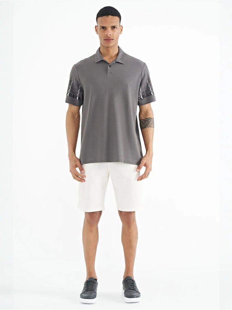 T-shirt con colletto polo stampata tommy Grigio nero - Kiabi