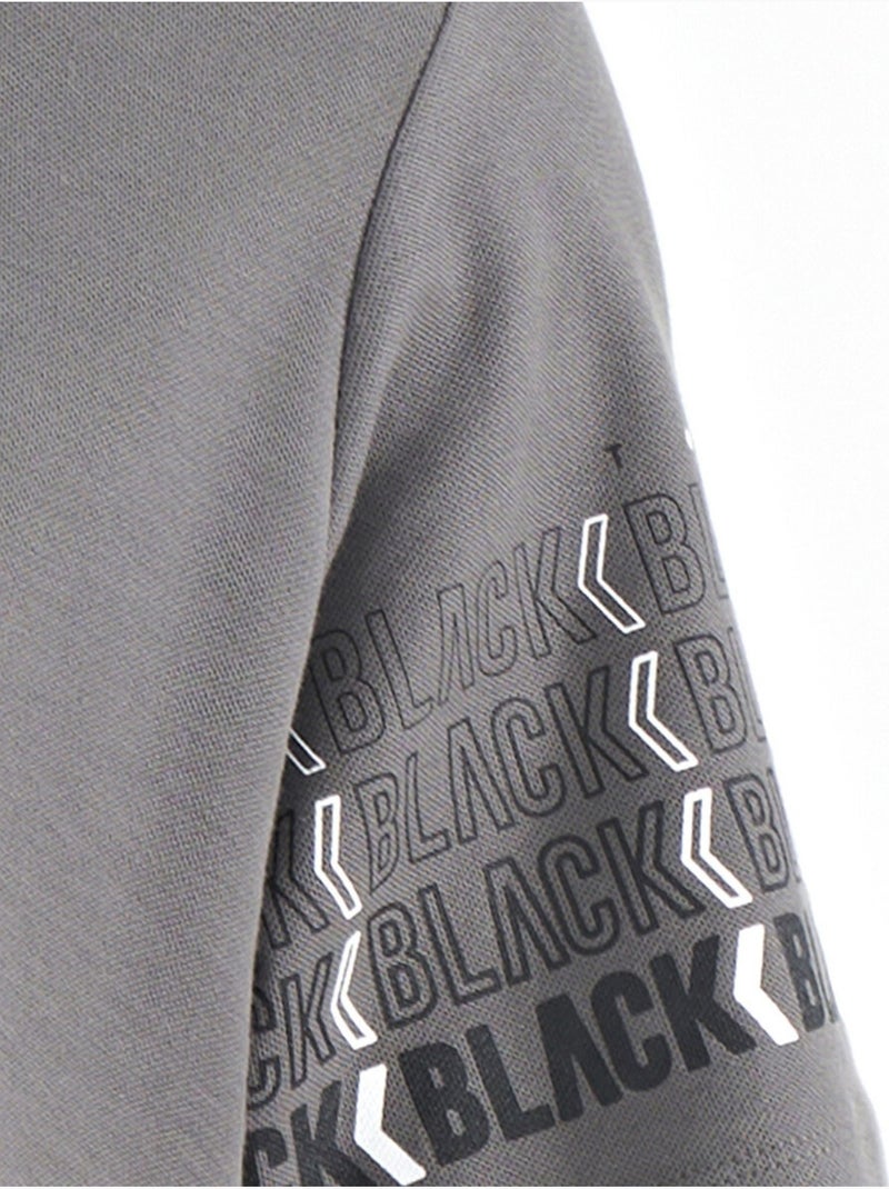 T-shirt con colletto polo stampata tommy Grigio nero - Kiabi