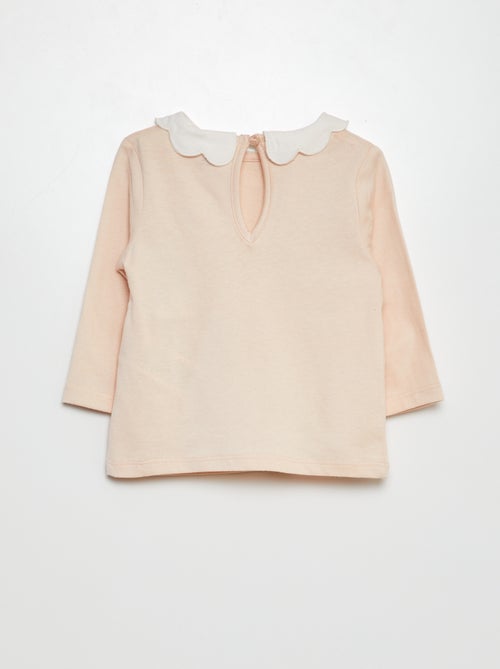 T-shirt con colletto rotondo arricciato - Kiabi