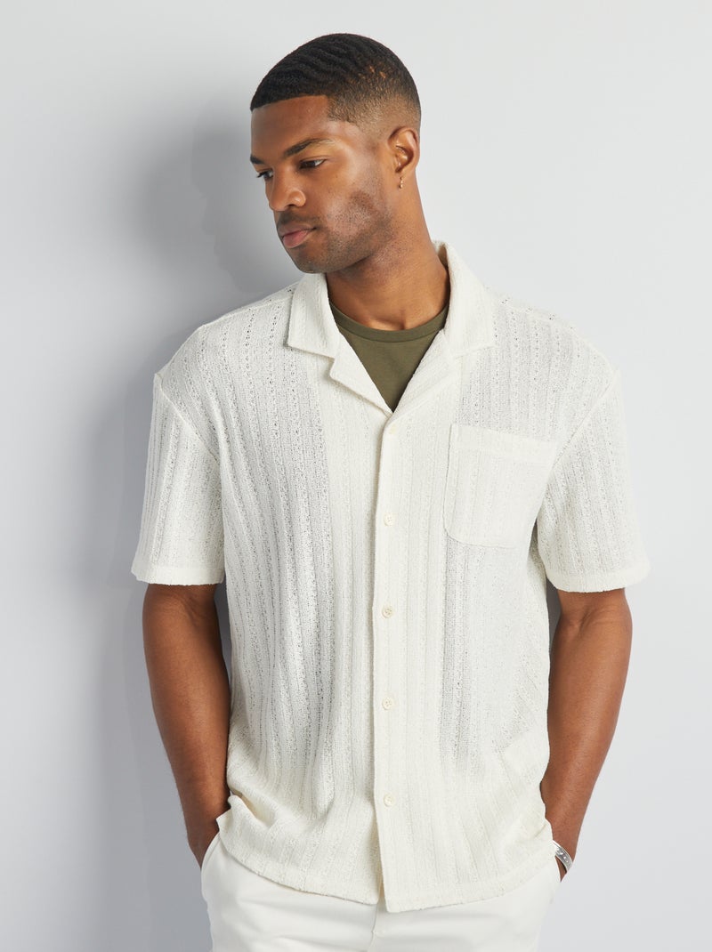 T-shirt con collo a polo e apertura con bottoni BEIGE - Kiabi