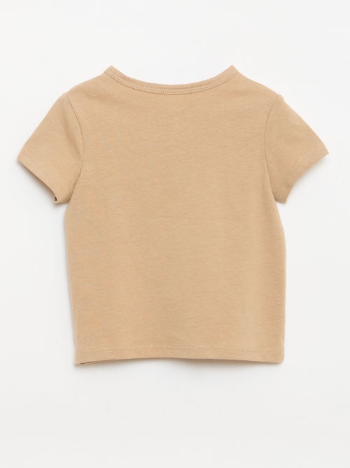 T-shirt con collo alla tunisina abbottonato - Kiabi