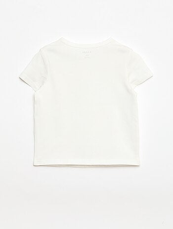 T-shirt con collo alla tunisina abbottonato