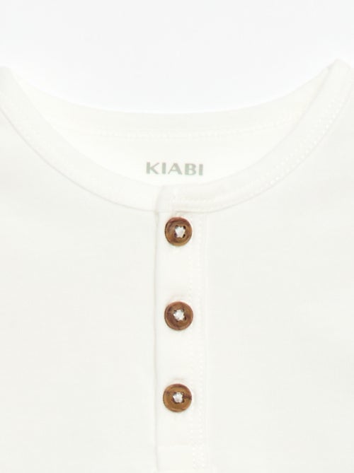 T-shirt con collo alla tunisina abbottonato - Kiabi