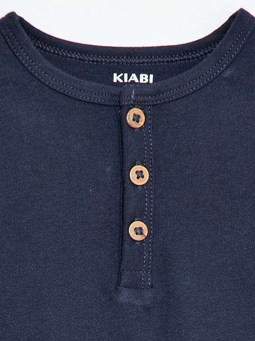 T-shirt con collo alla tunisina abbottonato - Kiabi