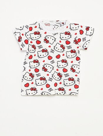 T-shirt con collo fantasia 'Hello Kitty'