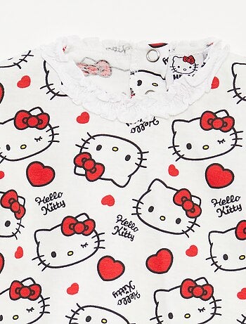 T-shirt con collo fantasia 'Hello Kitty'